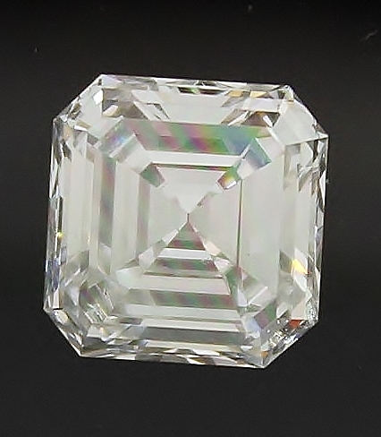 (image for) 2.21 CARAT "F" COLOUR "VVS2" SQUARE EMERALD CUT WITH GIA CERT & LASER INSCRIPTION
